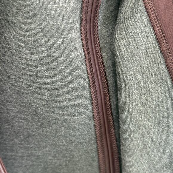 Chicos Ponte Faux Leather Tunic Top Chicos 1 Sz M Cherry Old Money Casual Work - Picture 10 of 11